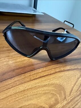 Wraparound Shield Sunglasses in Dark Smoke